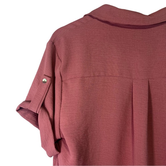 Women's Beacon‎ Apparel Size Mall Mauve Button-Up Blouse - Picture 8 of 13